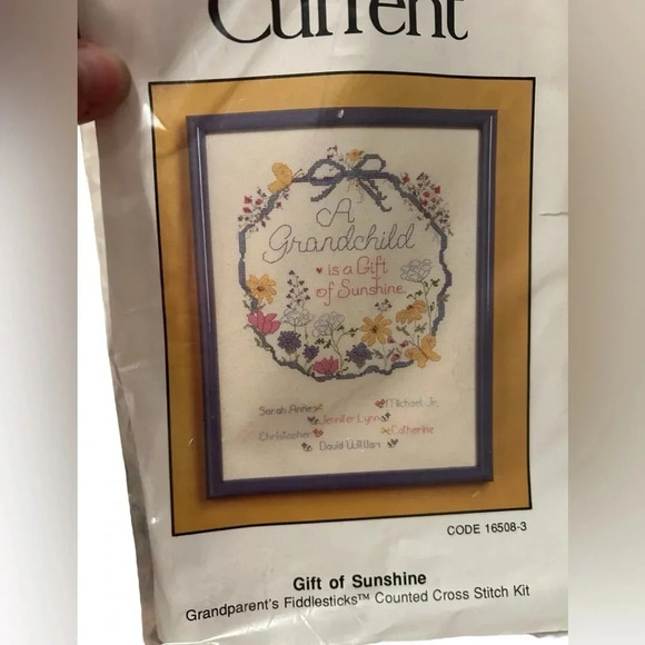 Vintage Current Counted Cross-Stitch “Gift Of Sunshine Grandparents” 16508-3 NWT - Picture 2 of 3